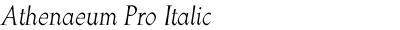 Athenaeum Pro Italic